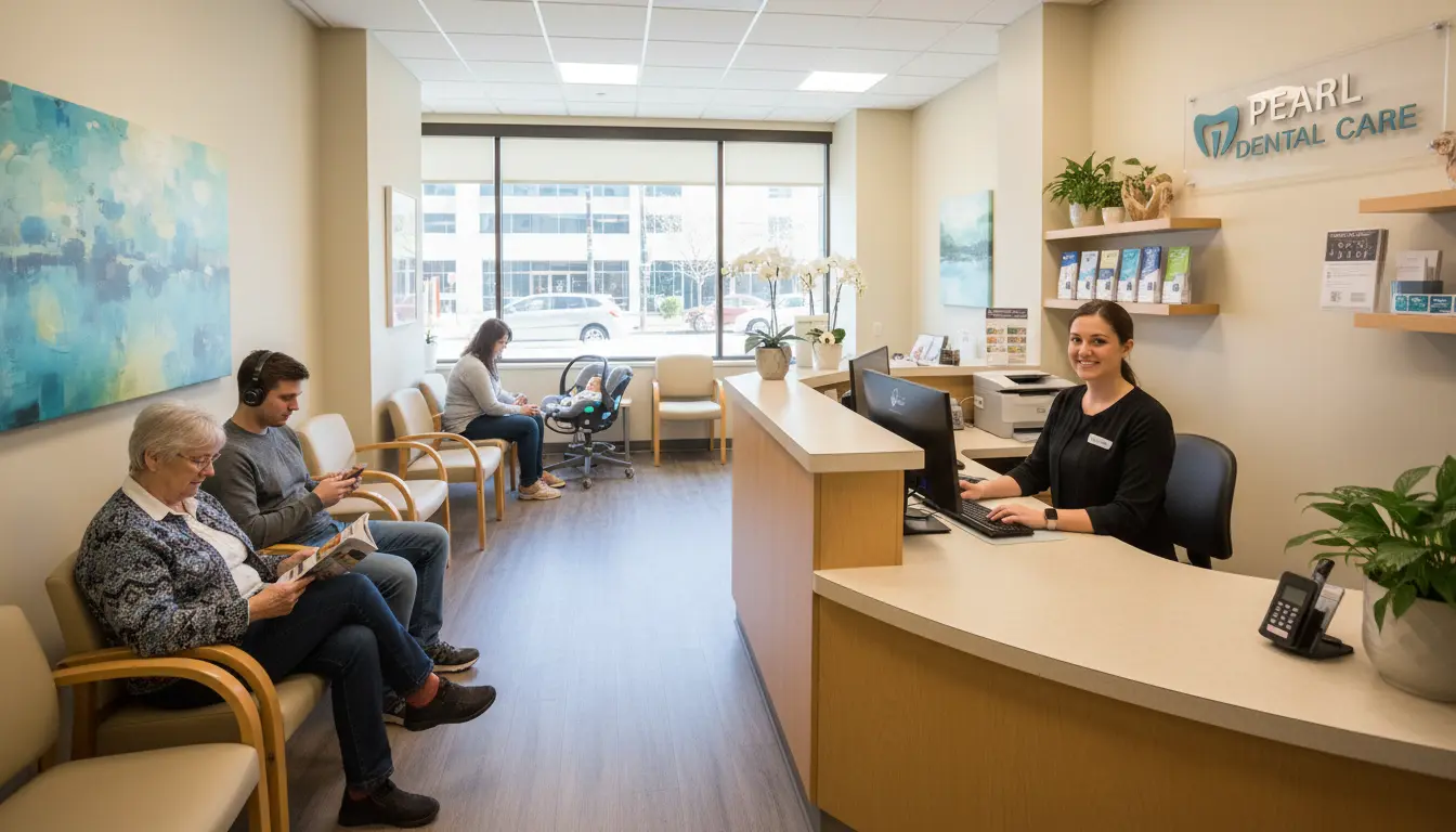 happy patients in waiting room